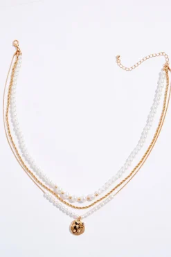 Pearl Delicate Layered Short Necklace