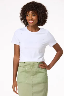 Pearl Rhinestone Tee