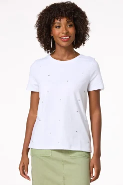 Pearl Rhinestone Tee