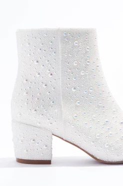 Pearl Stone Embellished Boots