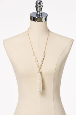 Pearl Tassel Long Necklace