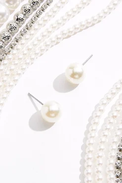 Pearl Twist Layered Necklace Set
