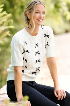 Pearly Bow Sweater