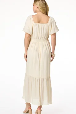 Petite Crochet Bodice Maxi Dress