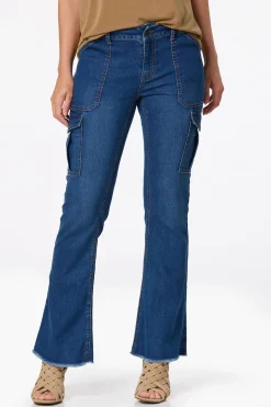 Petite Flare Cargo Jeans