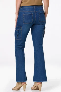 Petite Flare Cargo Jeans