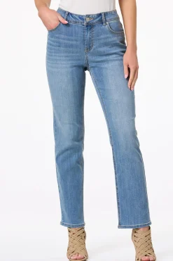 Petite High Rise Straight Leg Jeans
