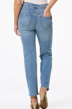 Petite High Rise Straight Leg Jeans