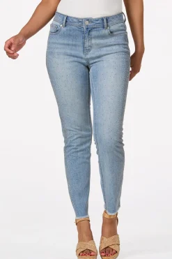 Petite Metal Stud Ankle Jeans
