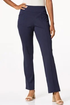 Petite Ponte Straight Leg Pants