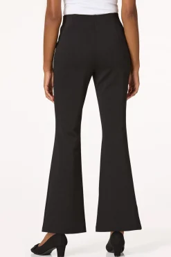 Petite Ribbed Split Hem Flare Pants
