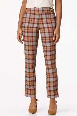 Petite Slim Plaid Pants