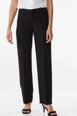 Petite Solid Trouser Pants