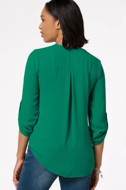Petite Zip Front Equipment Top