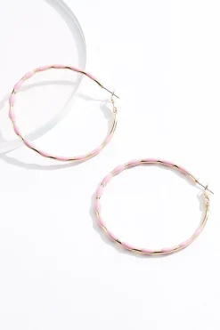 Pink Gold Oversized Hoop Earrings