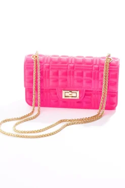 Pink Jelly Chain Crossbody