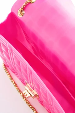 Pink Jelly Chain Crossbody