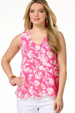 Pink Palm Tank