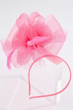 Pink Rose Feather Fascinator