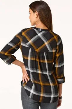 Plaid Herringbone Top