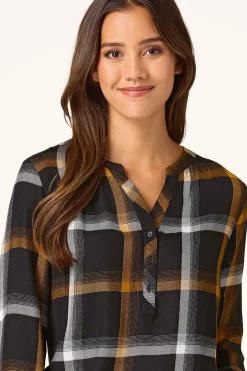 Plaid Herringbone Top