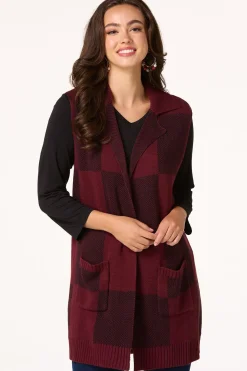 Plaid Sweater Vest Tunic