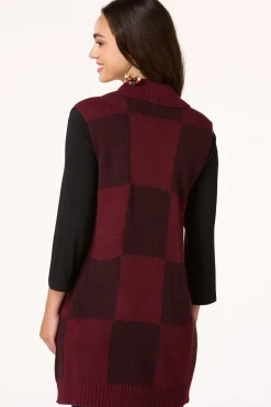 Plaid Sweater Vest Tunic