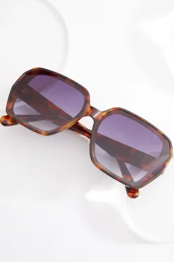 Plastic Square Tortoise Sunglasses