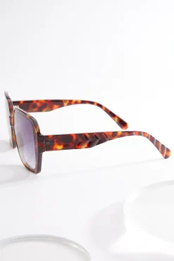 Plastic Square Tortoise Sunglasses