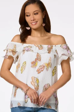Pleated Butterfly Top