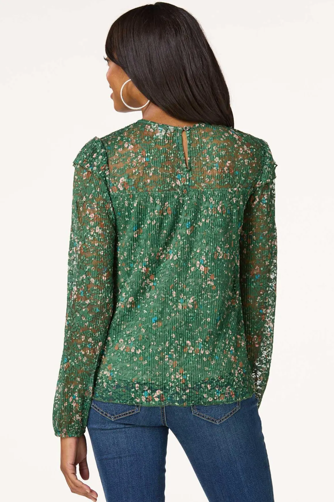 Pleated Courtyard Garden Top