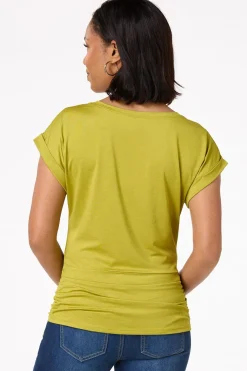 Pleated Front Dolman Sleeve Top