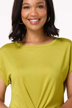 Pleated Front Dolman Sleeve Top
