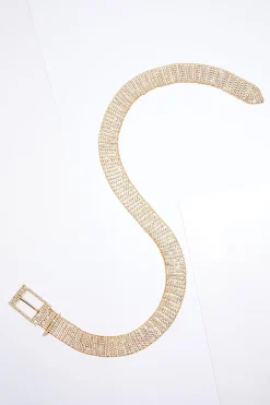 Plus Size Gold Rhinestone Belt