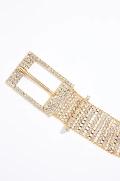 Plus Size Gold Rhinestone Belt
