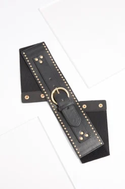 Plus Size Studded Stretch Belt