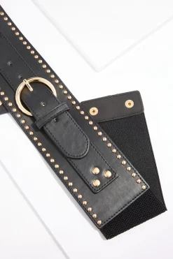 Plus Size Studded Stretch Belt