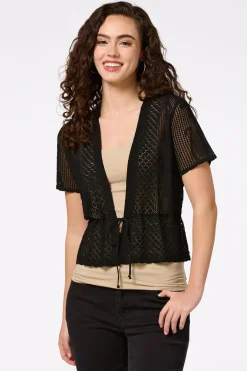 Pointelle Knit Cardigan