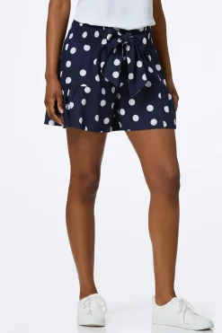 Polka Dot Linen Shorts