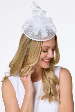 Polka Dot Mesh Bow Fascinator