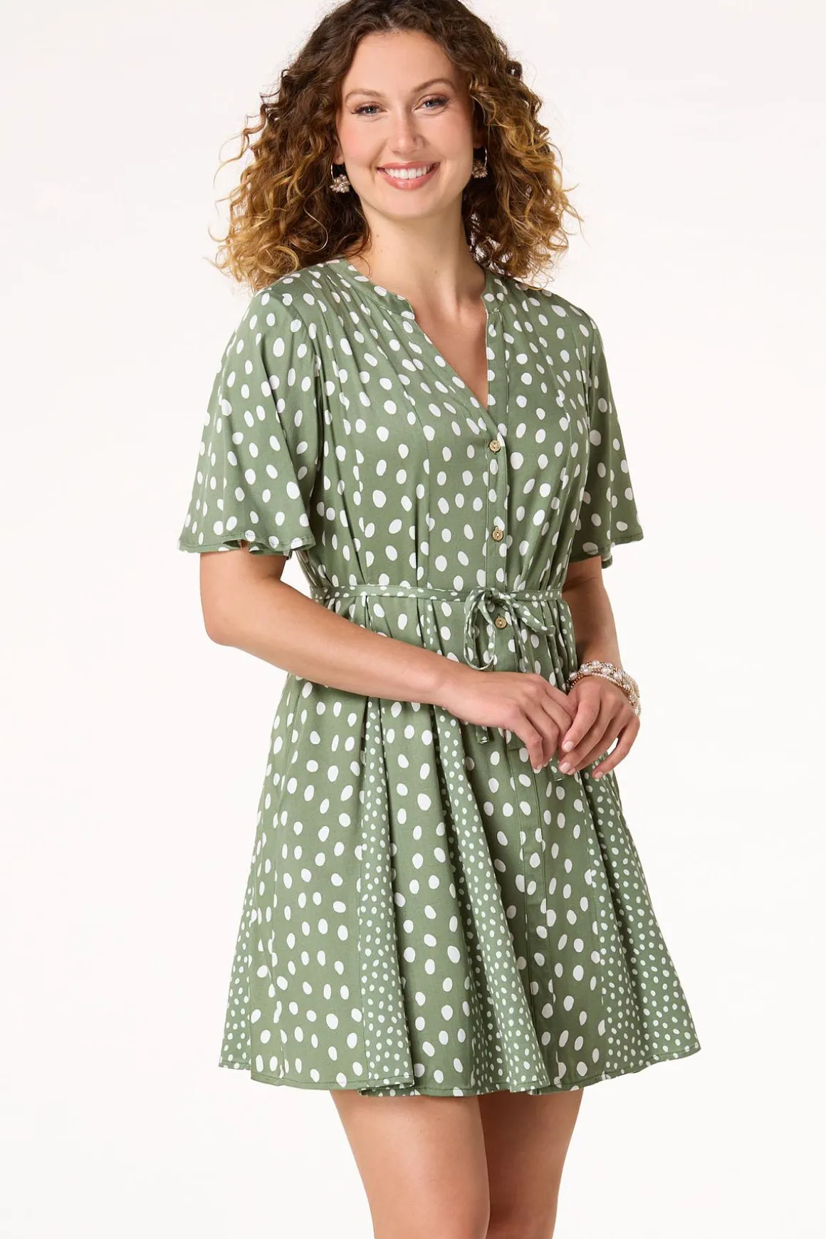 Polka Dot Shirt Dress