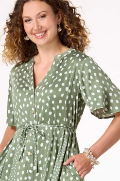 Polka Dot Shirt Dress