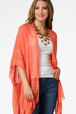Pom Border Vibrant Kimono
