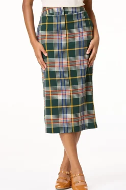 Preppy Plaid Pencil Skirt