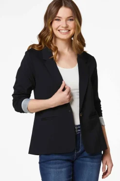 Printed Cuff Ponte Blazer