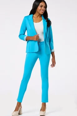 Printed Cuff Ponte Blazer