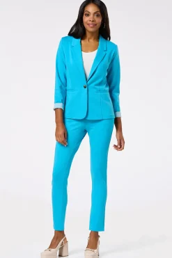 Printed Cuff Ponte Blazer