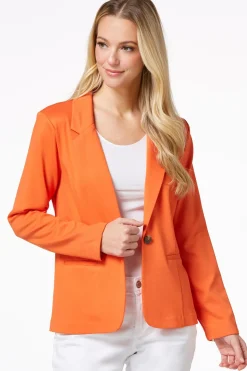 Printed Cuff Ponte Blazer