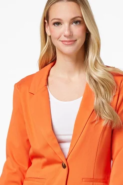 Printed Cuff Ponte Blazer