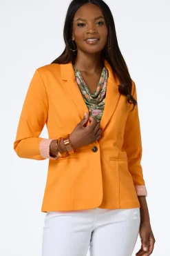 Printed Cuff Ponte Blazer